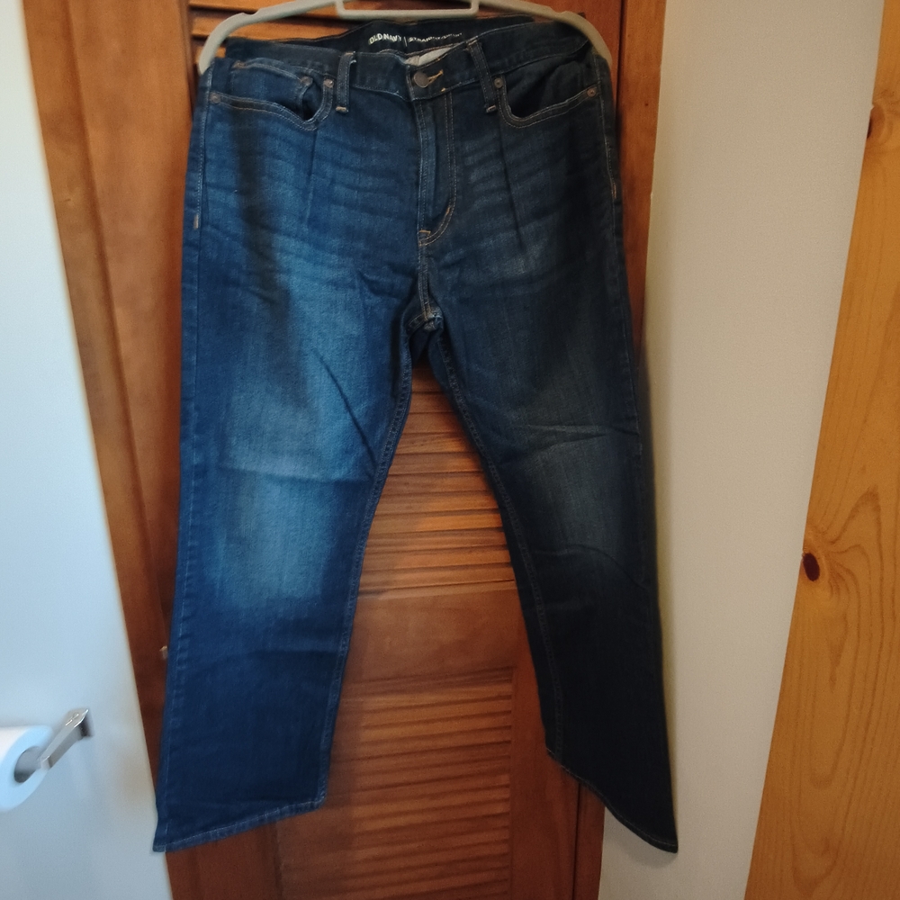 Old Navy Men's Dark Blue Slim Straight Jeans